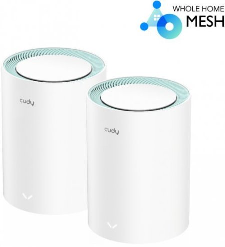 ראוטר Cudy AC1200 Whole Home Mesh WiFi System M1300 - מארז 2 יחידות